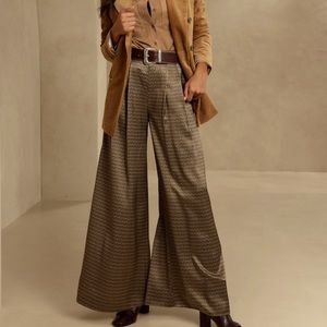 Banana Republic Belay Silk corsica foulard wide leg Pants sz 4 new $320